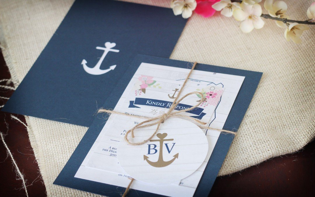 Rustic Nautical Wedding Invitation Suite