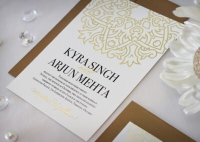 Mandala Gold Foil Wedding Invitations